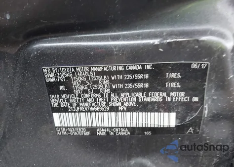 2017 Toyota Rav4 Se from USA, damaged, VIN 2T3JFREV7HW669529